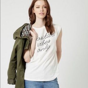 Topshop positive vibes only tee